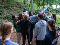 Schüler im Königswald - Spinnennetz 2